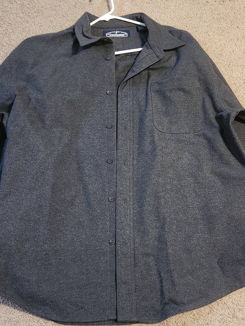 Vintage Narragansett Dark Charcoal Button Up Shirt
